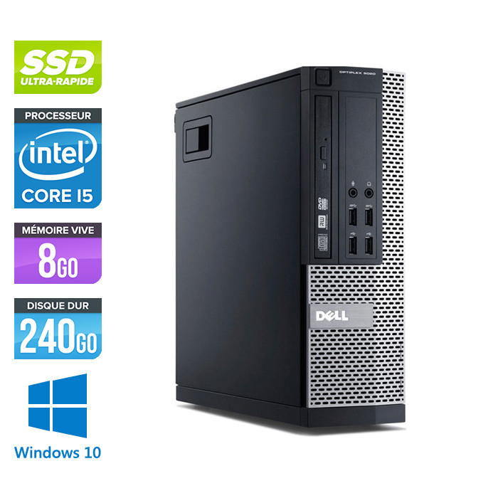 Dell Optiplex 7010 SFF - Core i5 - 8Go - 240Go SSD - Windows 10