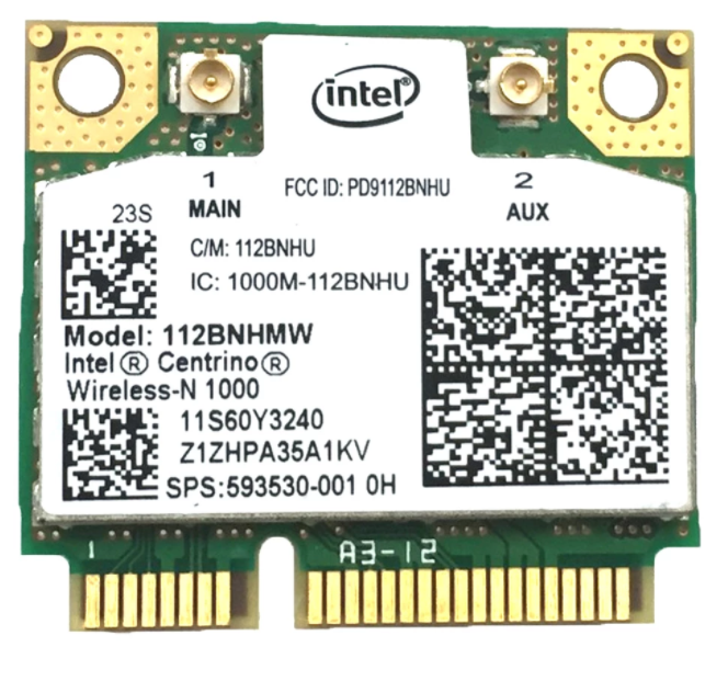 Carte WIFI Intel Centrino Wireless-N 1000 - 112BNHMW 