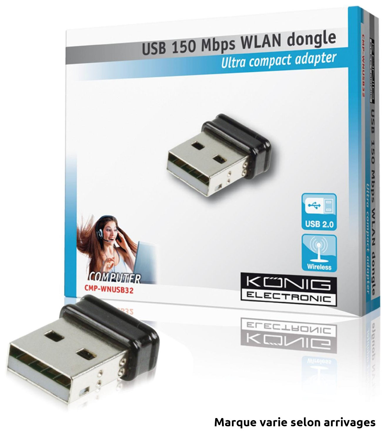 Clé USB Wifi Multimarque - Nano Adaptateur - 150 Mbps - Carte réseau wifi - Trade Discount.