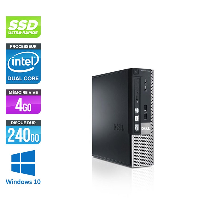 Dell Optiplex 790 USFF - G630 - 4Go - SSD 240Go - Windows 10