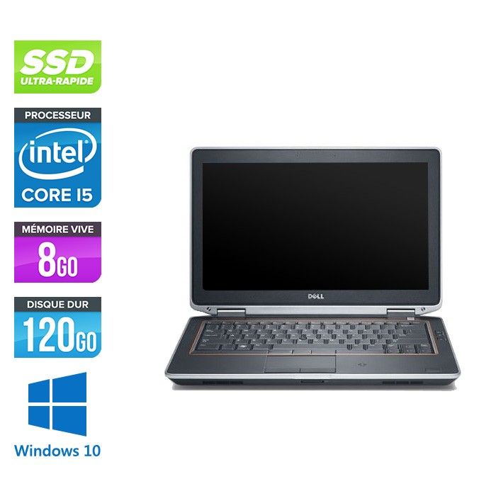 Pc portable reconditionné - Dell Latitude E6320 -  i5 - 8Go - 120Go SSD - Windows 10