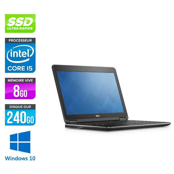 Pc portable reconditionné - Dell Latitude E7250 - i5 - 8Go - 240Go SSD - Windows 10