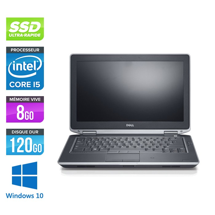 Dell Latitude E6330 - Core i5-3320M - 8Go - SSD 120Go - lecteur DVD  - windows 10
