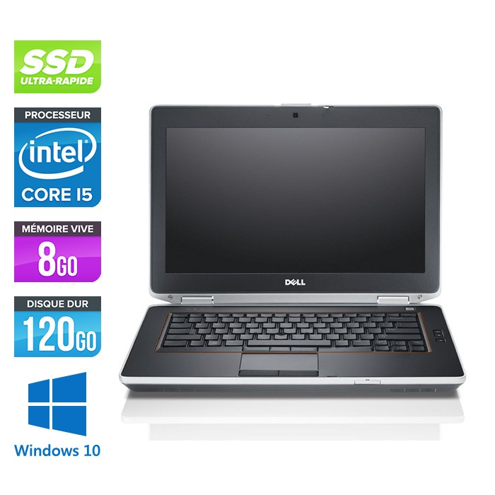 Dell Latitude E6420 - i5 - 8Go - SSD 120Go - Webcam - Windows 10