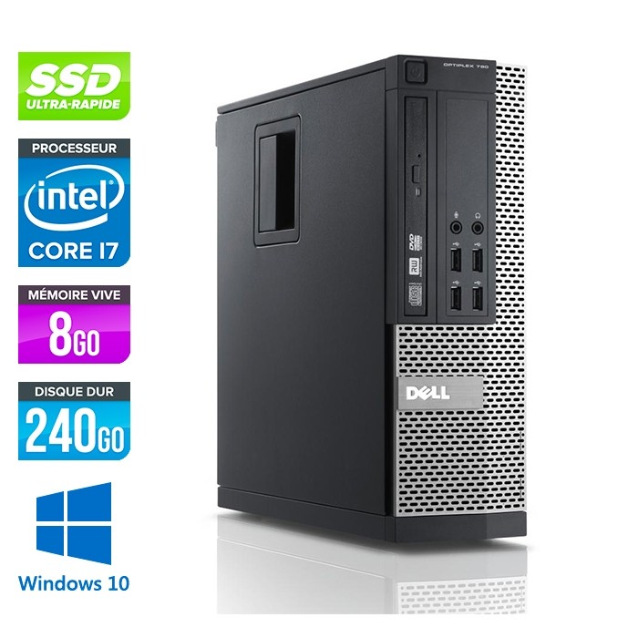 Dell Optiplex 990 SFF - i7 - 8Go - 240Go SSD - Windows 10