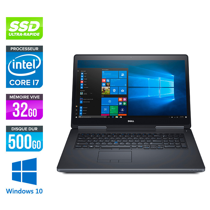 Dell Precision 7710 - i7 - 16Go - SSD - NVIDIA Quadro M3000M - Windows 10