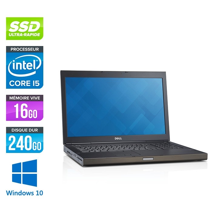 Dell Precision M6800 - i5 - 16Go -240 SSD - AMD FirePro M6100 - Windows 10