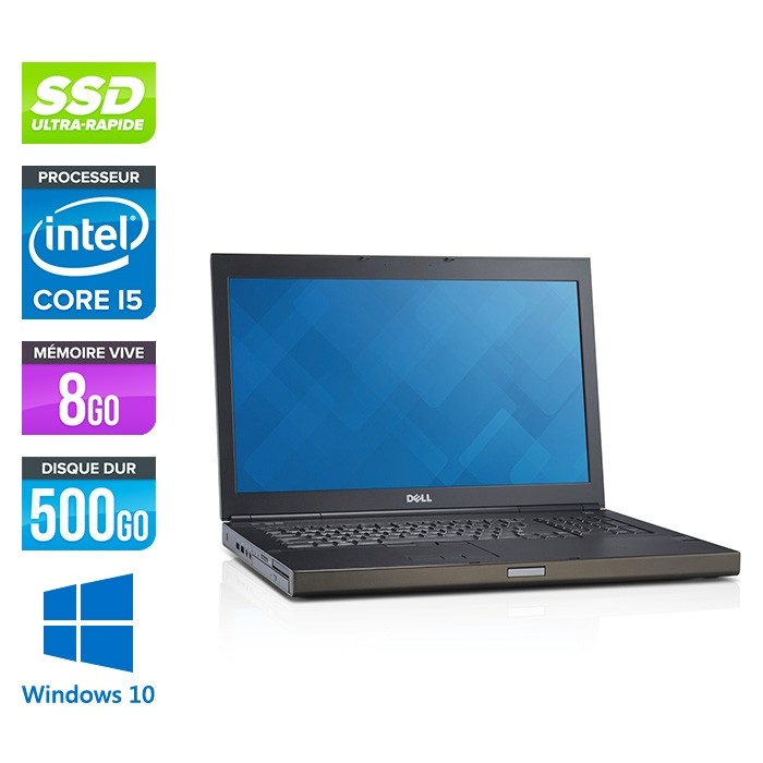 Dell Precision M6800 - i5 - 8Go -500 SSD - AMD FirePro M6100 - Windows 10