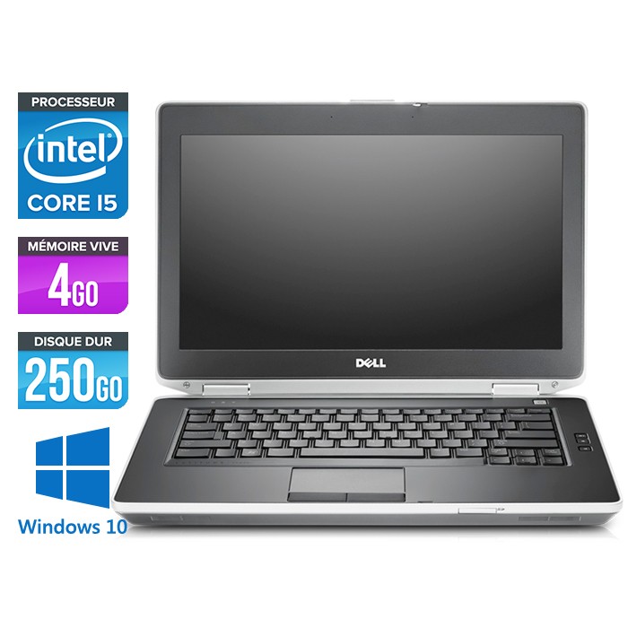 Dell Latitude E6430 - Core i5-3320M - 4Go - 250Go - Windows 10 Famille