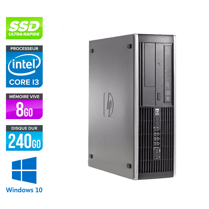 HP 6300 Pro SFF - i3 - 8 Go- 240Go SSD - Windows 10