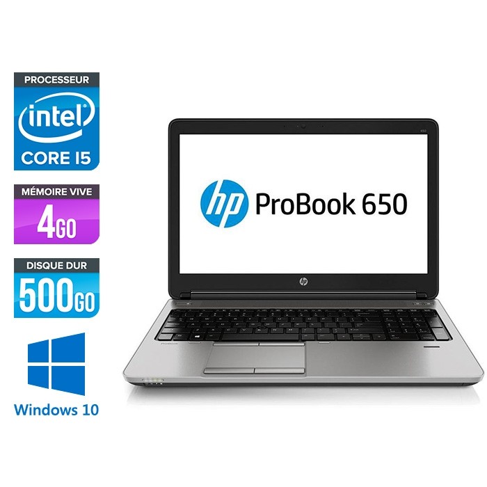 HP 650 G2 - i5 6300 - 4Go - 500Go HDD -15.6'' - Win10
