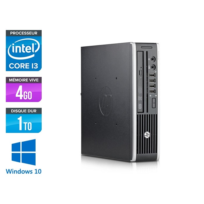 HP Elite 8200 USDT - i3 - 4go - 1To hdd - Windows 10