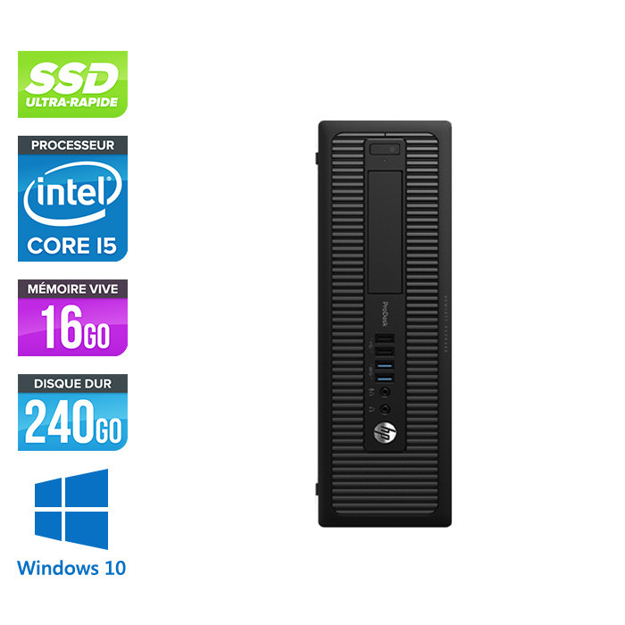 HP 600 G1 SFF - i5 - 8Go - 240Go SSD - Windows 10