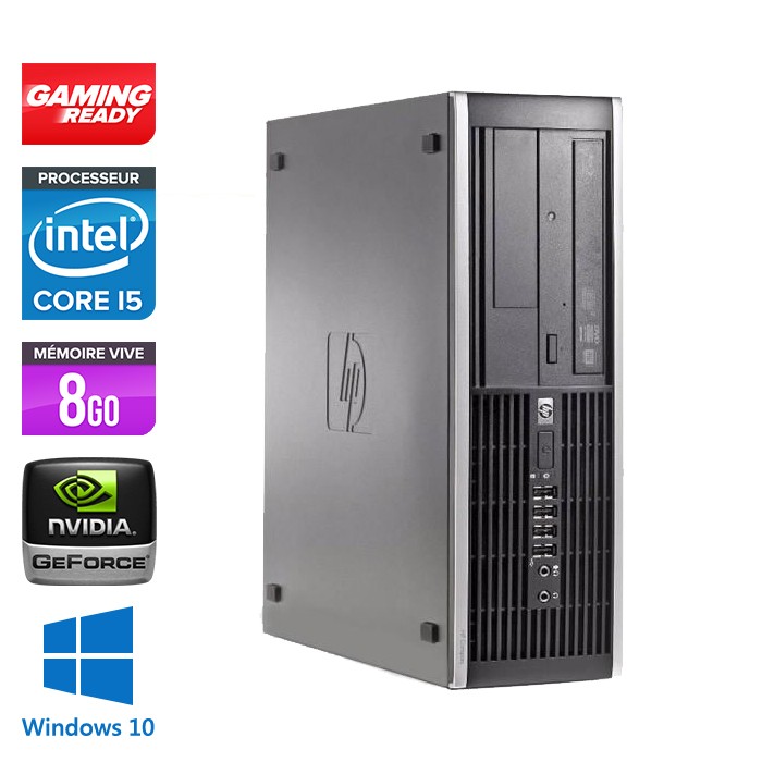 HP Elite 8200 SFF - Core i5 - 8Go - 500Go - Nvidia GT 730 - Windows 10