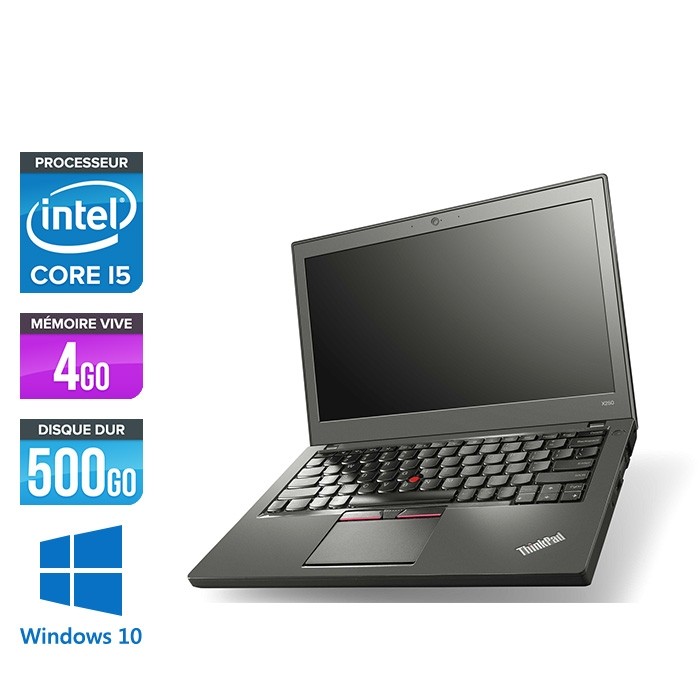 Lenovo ThinkPad X250 - i5 5300U - 4 Go - 500 Go HDD - Windows 10