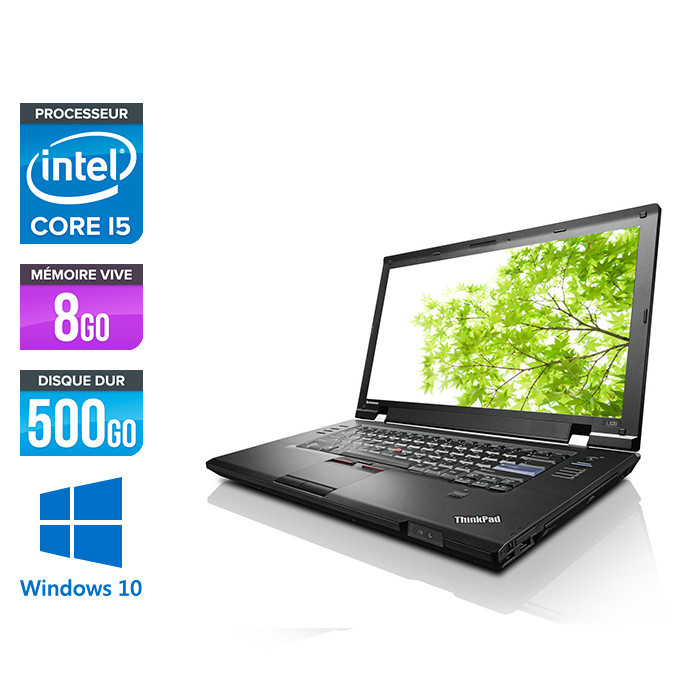 Ordinateur portable reconditionné - Lenovo ThinkPad L520 - Core i5 - 8Go - 500 Go HDD - Windows 10
