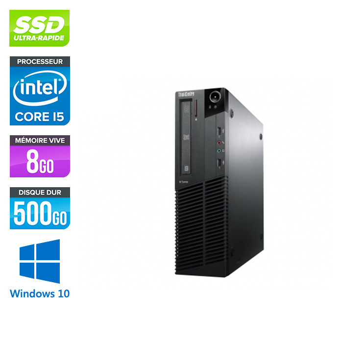 Lenovo M83 SFF - i5 - 8 Go - 500Go SSD - Windows 10
