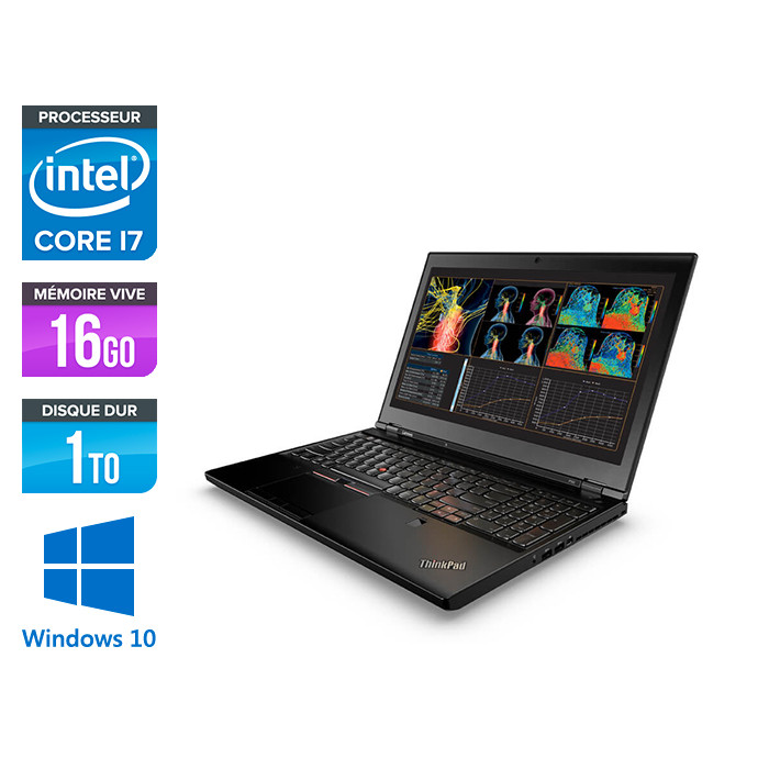 Lenovo ThinkPad P50 -  i7 - 16Go - 1To HDD - Nvidia M1000M - Windows 10