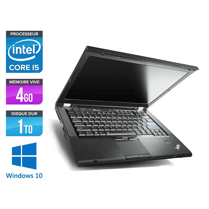 Lenovo ThinkPad T420 - i5 - 4Go - 1To HDD - Windows 10 Professionnel