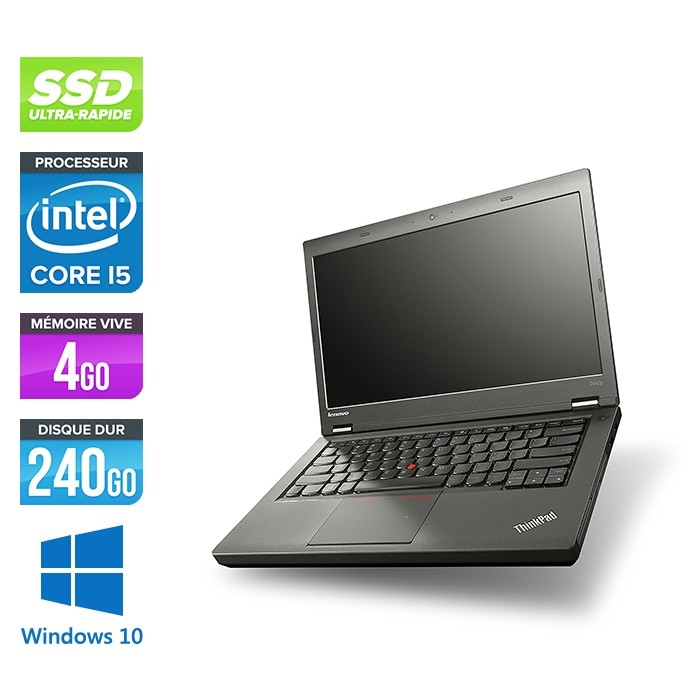 Lenovo ThinkPad T440P - i5 - 8Go - 240Go SSD - Windows 10