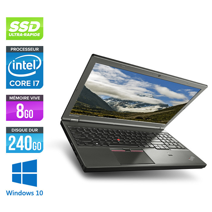 Lenovo ThinkPad W541 -  i7 - 8Go - 240Go SSD - Nvidia K1100M - Windows 10