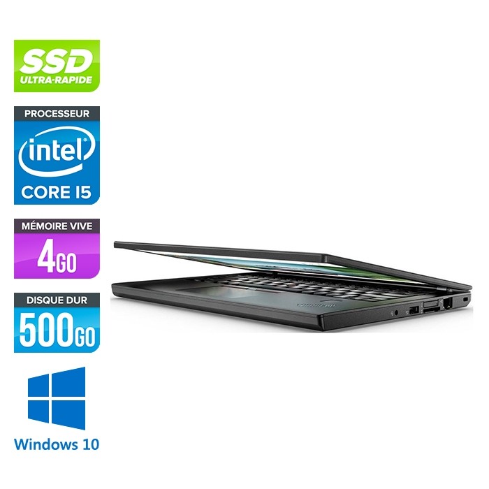 Lenovo ThinkPad X270 - i5 6300U - 4Go - 500 Go SSD - Windows 10