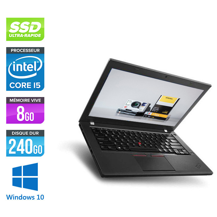 Lenovo ThinkPad X270 - i5 6300U - 8Go - 240 Go SSD - Windows 10