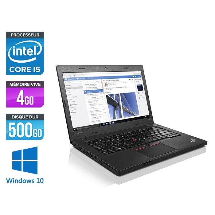 Ordinateur portable reconditionné - Lenovo ThinkPad L460 - i5 - 4Go - 500Go HDD - Windows 10