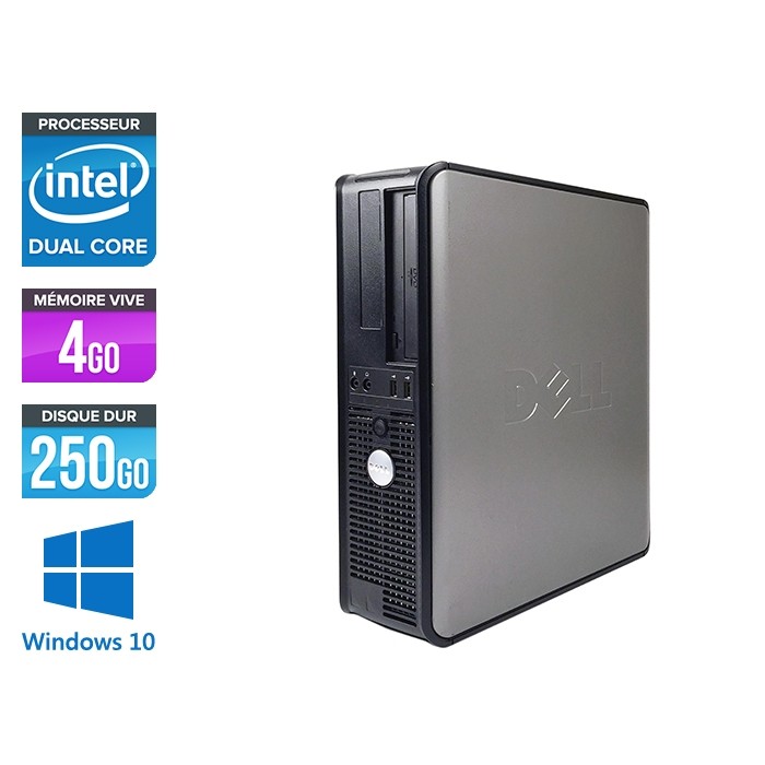 Ordinateur de bureau - Dell Optiplex 380 Desktop reconditionné - E5800 - 4Go - 250Go HDD - Windows 10