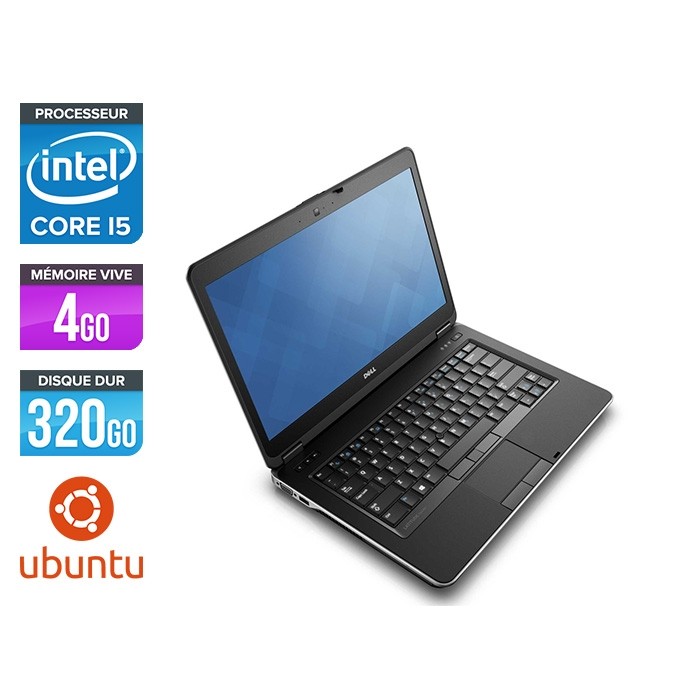 Ordinateur portable reconditionné - Dell Latitude E6440 - i5 - 4Go - 320Go HDD - Webcam - Ubuntu / Linux