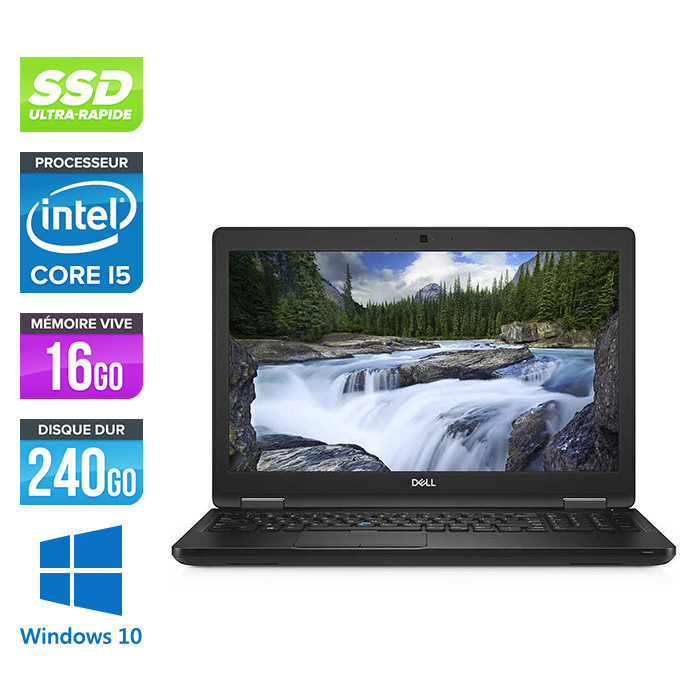Ordinateur portable reconditionné - Dell latitude 5590 - i5 - 16 Go - 240 Go SSD - Windows 10
