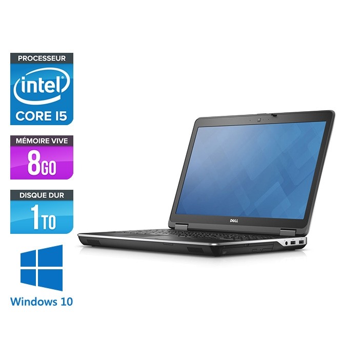 Pc portable - Dell Latitude E6440 - i5 - 8Go - 1To HDD - Windows 10