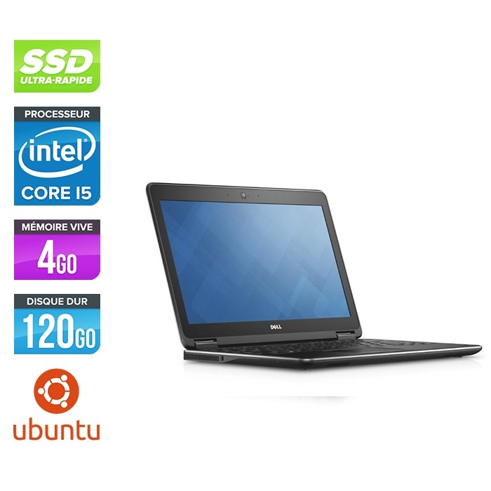 Dell Latitude E7250 - i5 - 8Go - 240Go SSD - Ubuntu - linux