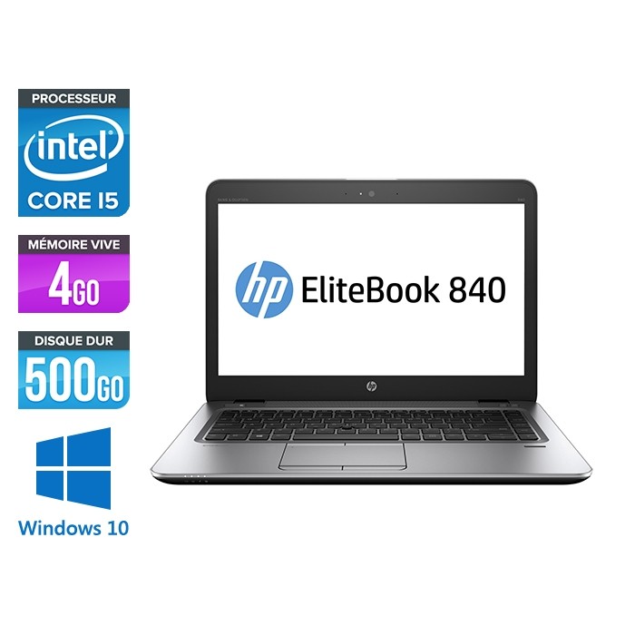 HP Elitebook 840 - i5 4300U - 4 Go - 500Go HDD - 14'' HD - Windows 10 - 2