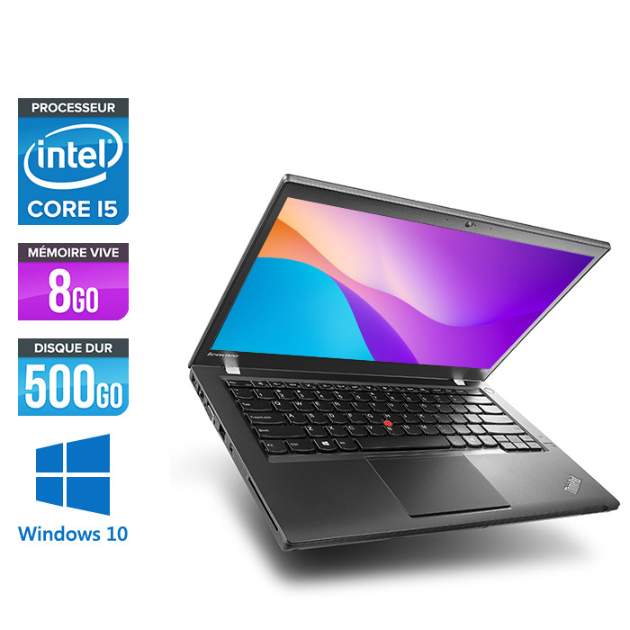 Ultrabook portable reconditionné - Lenovo ThinkPad T430S - i5 - 8Go - 500Go HDD - Windows 10