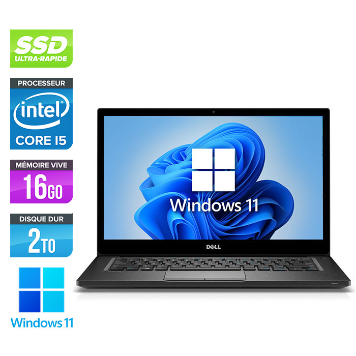 Pc portable reconditionné - Dell 7490 - Core i5 - 16 Go - 2To SSD - Windows 11