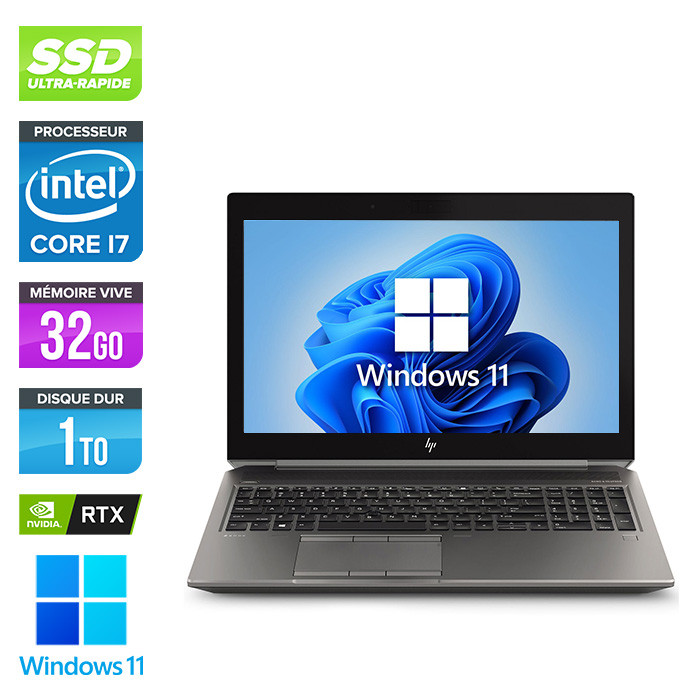 Preventie Melodramatisch staal WorkStation portable reconditionnée HP Zbook 15 G6 - i7-9850H - 32Go - SSD  1 To - Nvidia Quadro RTX 3000 - Windows 11 - Trade Discount