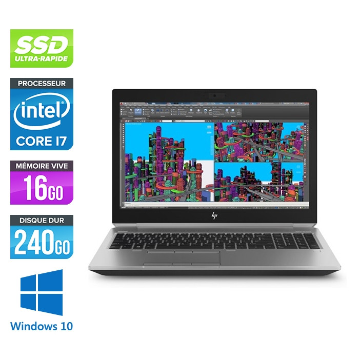 Hp Zbook 15 G5 - i7 - 16Go - 240Go SSD - Windows 10 