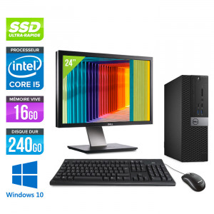 Dell Optiplex 3040 SFF - Windows 10 + Ecran 24''