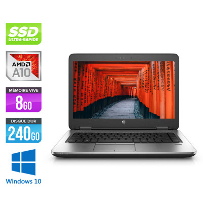 HP ProBook 645 G3 - AMD A10 - 8Go - 240Go SSD - 14'' HD - Windows 10