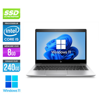 Ultrabook reconditionné - HP EliteBook 840 G5 - i5 - 8Go - SSD 240Go - 14'' - Windows 11