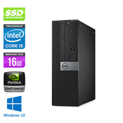 Dell Optiplex 7050 SFF - i5 - 16Go - 240Go SSD - Nvidia GT 1030 - Win 10