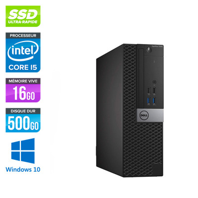 PC bureau reconditionné - Dell Optiplex 7050 SFF - i5 - 16Go - 500Go SSD - Windows 10
