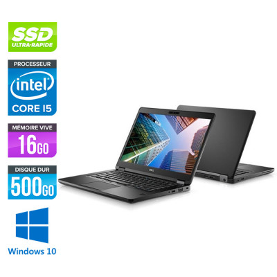 Ultrabook reconditionné - Dell 5490 - i5-7300U - 16Go DDR4 - 500Go SSD - W10