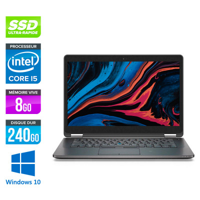 Dell E7470 - Core i5 - 8 Go - 240Go SSD - Windows 10