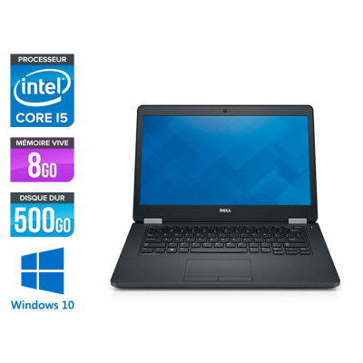 Pc portable reconditionné - Dell Latitude E5470 - i5 6200U - 8Go DDR4 - 500 Go HDD - Windows 10 - État correct