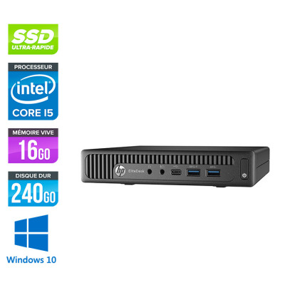Mini PC HP EliteDesk 800 G1 USDT Core i7-4770 RAM 16Go SSD 2To