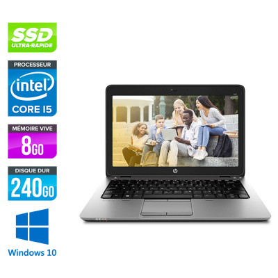 Ordinateur portable reconditionné - HP Elitebook 820 G1 - i5 4200U - 8 Go - SSD 240 Go - Windows 10
