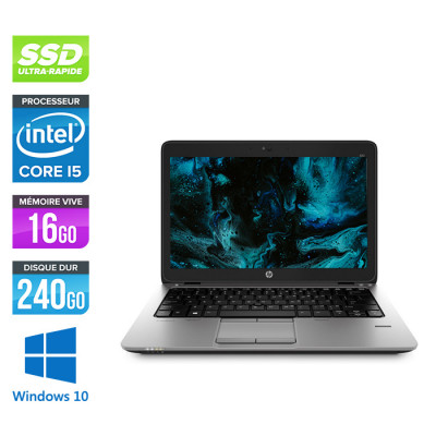 HP Elitebook 820 - i5 5300U - 16Go - 240Go SSD  - Windows 10