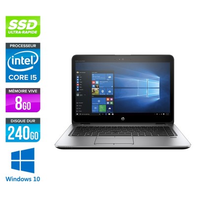 PC portable reconditionné - HP Elitebook 840 G3 - i5 - 8Go - SSD 240Go - 14'' - Windows 10